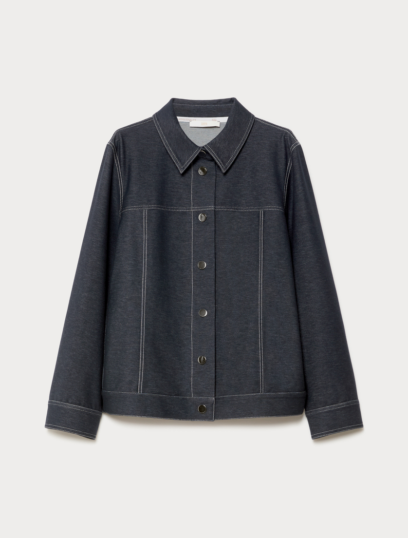 Jacket in jersey-effect denim - MIDNIGHTBLUE - Marina Rinaldi