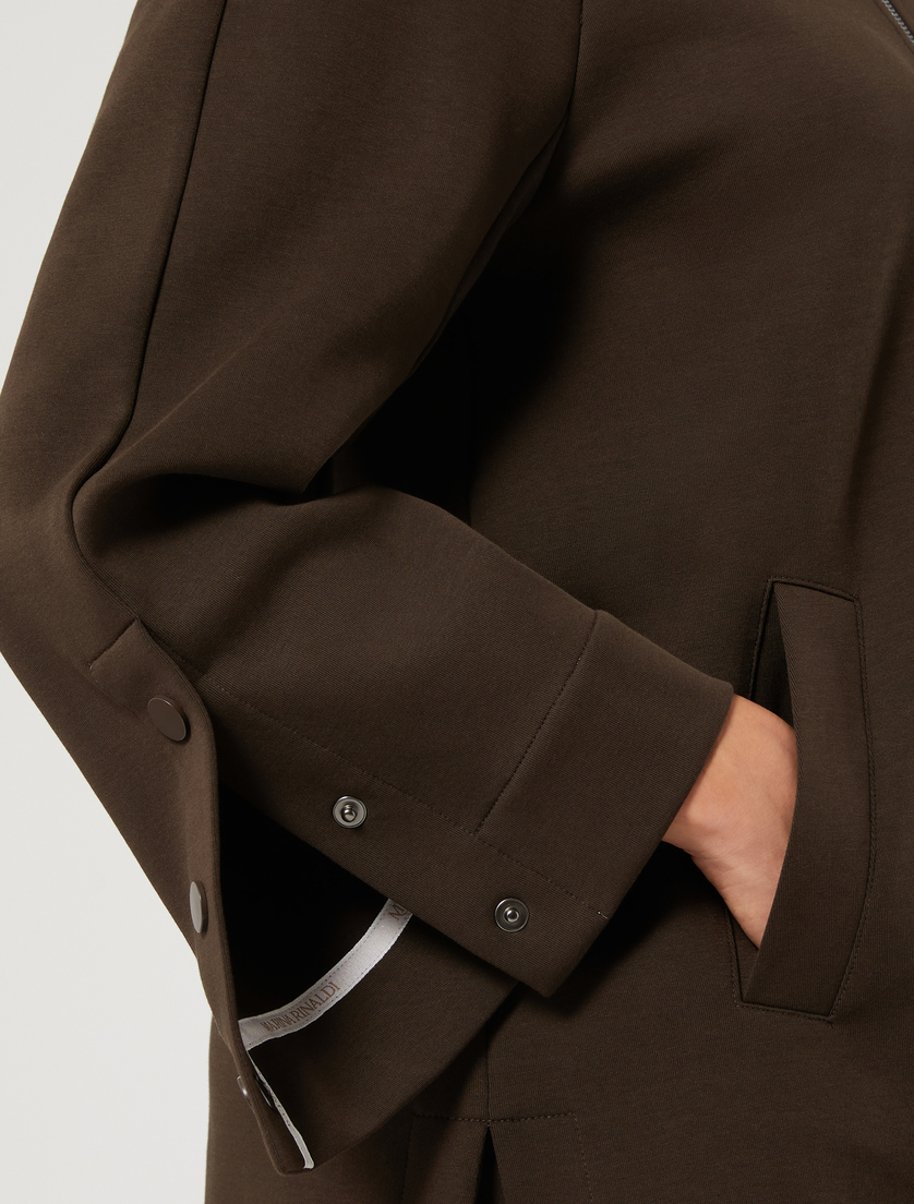 Double jersey jacket - DARK BROWN - Marina Rinaldi - 5