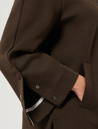 Double jersey jacket - DARK BROWN - Marina Rinaldi - 5