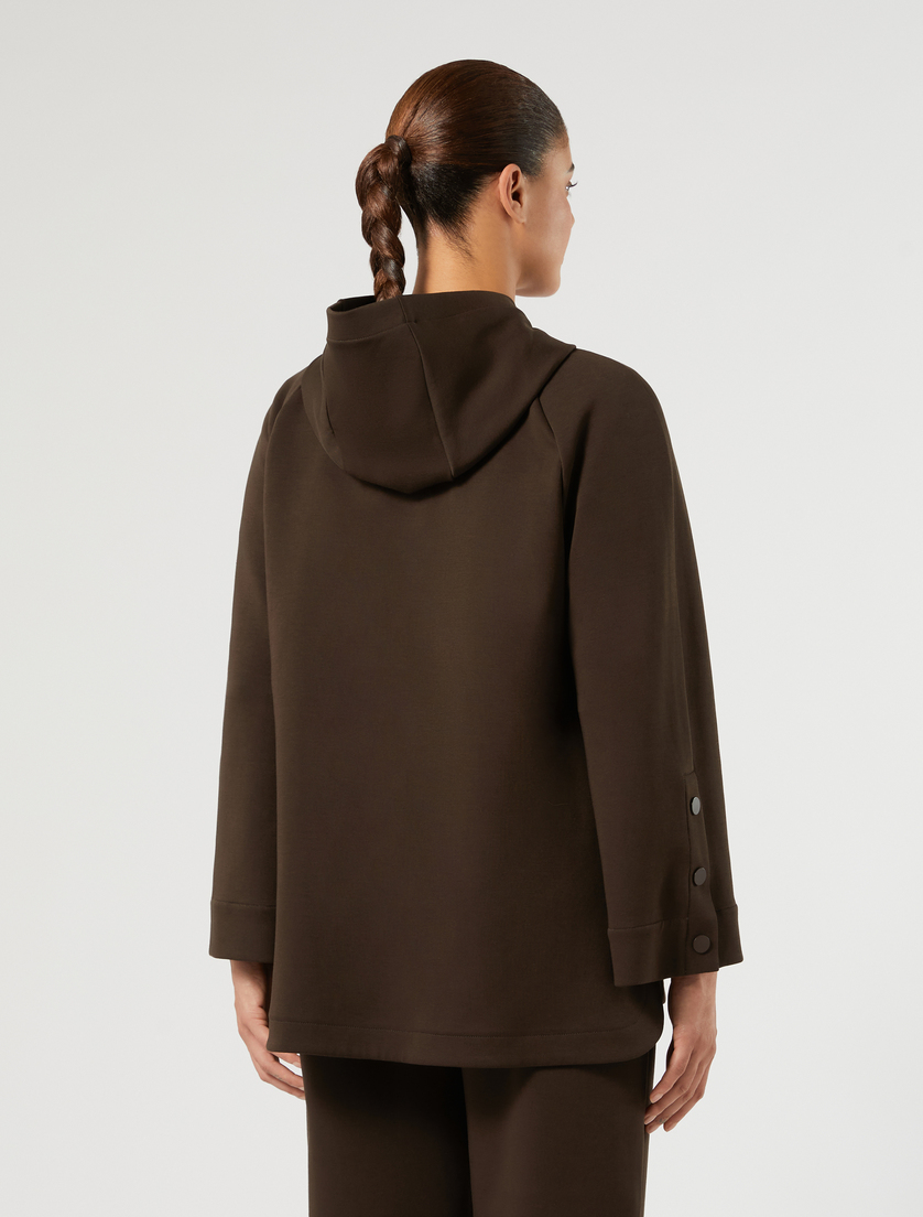 Double jersey jacket - DARK BROWN - Marina Rinaldi - 4