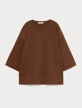 Sweat-shirt en jersey avec broderie - Marina Rinaldi