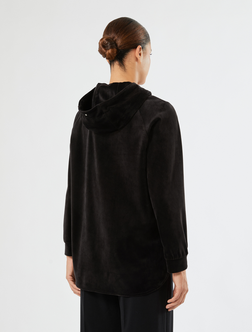 Chenille jersey sweatshirt - BLACK - Marina Rinaldi - 4