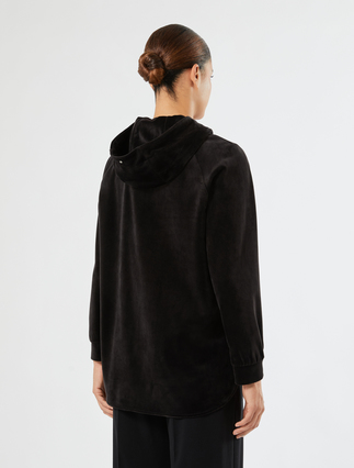 Chenille jersey sweatshirt - BLACK - Marina Rinaldi - 4