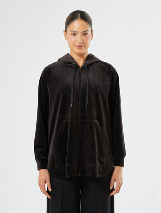 Chenille jersey sweatshirt - BLACK - Marina Rinaldi - 3