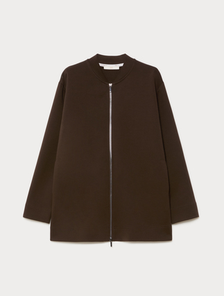 Double jersey jacket - DARK BROWN - Marina Rinaldi - 1