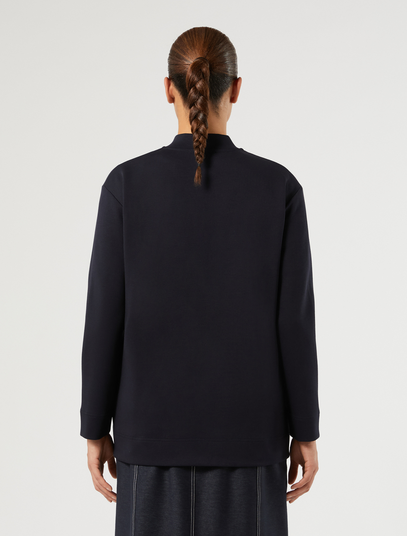 Double jersey jacket - MIDNIGHTBLUE - Marina Rinaldi - 4