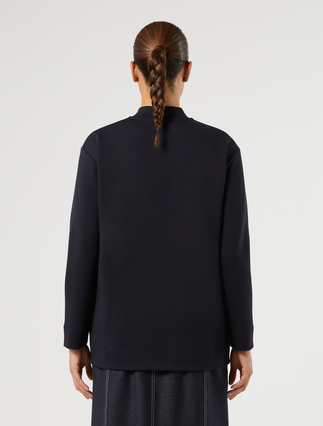 Double jersey jacket - MIDNIGHTBLUE - Marina Rinaldi - 4