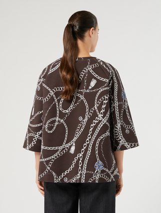 Scuba jersey sweatshirt - BROWN - Marina Rinaldi - 4