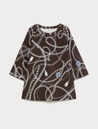 Scuba jersey sweatshirt - BROWN - Marina Rinaldi - 1