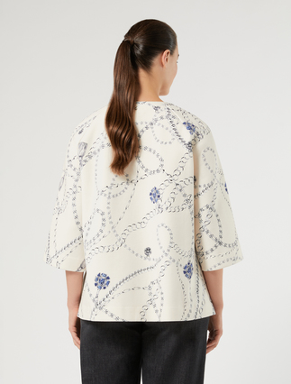 Scuba jersey sweatshirt - SKY BLUE - Marina Rinaldi - 4