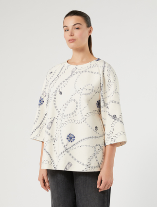 Sweatshirt aus Scuba-Jersey - HIMMELBLAU