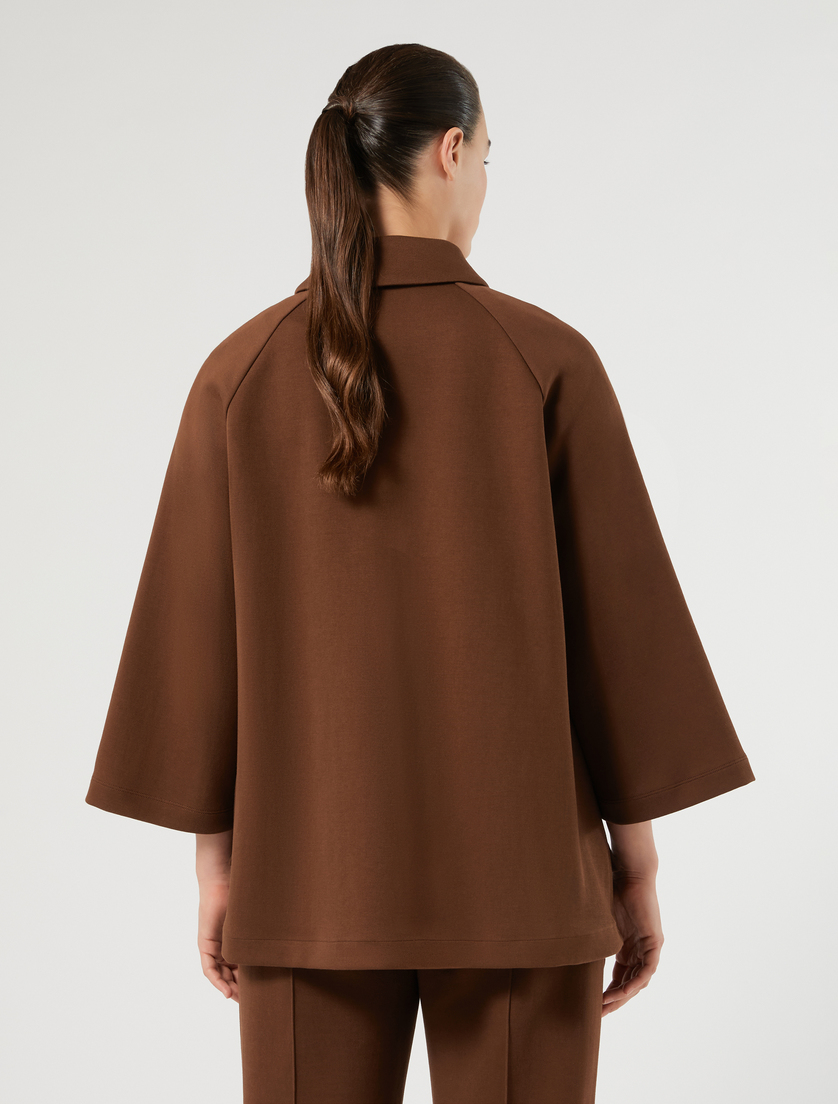 Veste en jersey avec broderie - BISCUIT - Marina Rinaldi - 4
