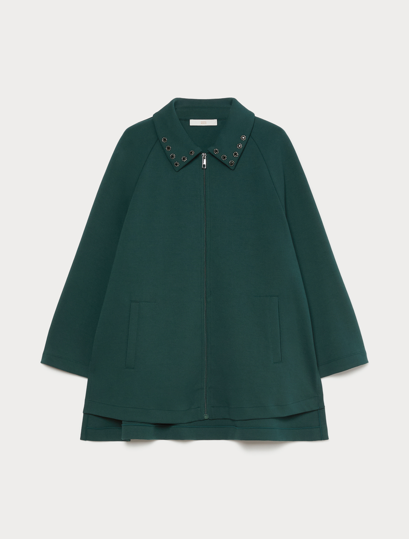 Veste en jersey avec broderie - VERT FONCE' - Marina Rinaldi