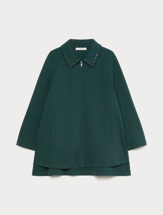 Veste en jersey avec broderie - VERT FONCE' - Marina Rinaldi - 1