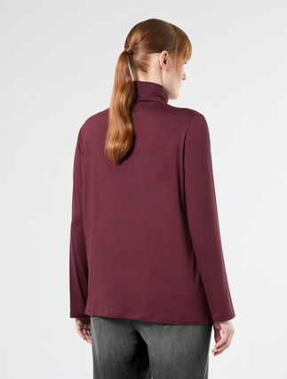 Viscose jersey T-shirt - WINE-COLOURED - Marina Rinaldi - 4