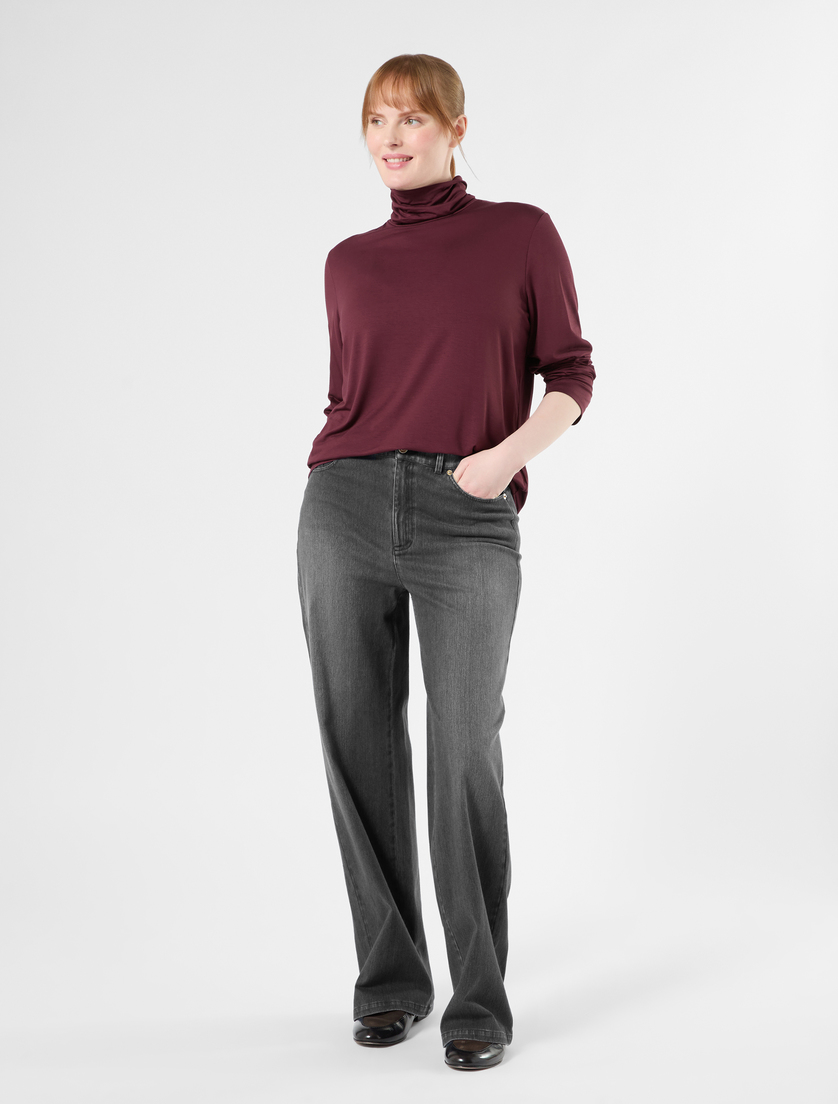 Viscose jersey T-shirt - WINE-COLOURED - Marina Rinaldi - 2