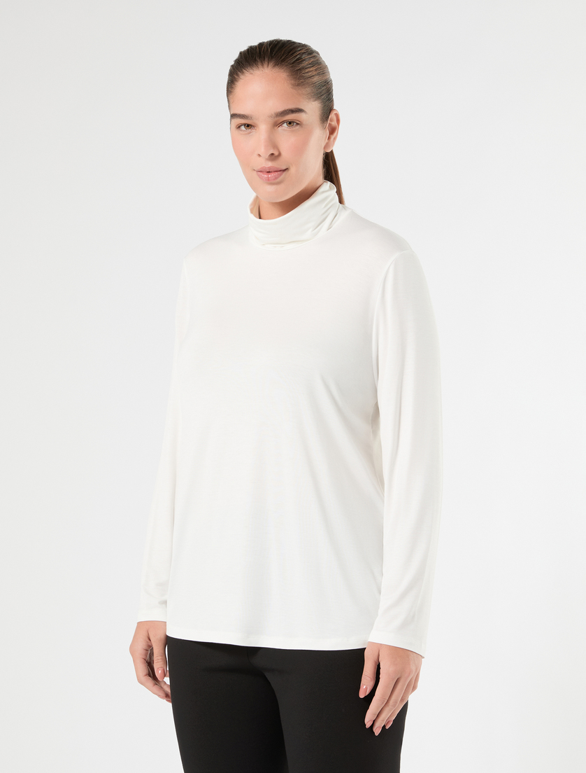 Viscose jersey T-shirt - KOŚĆ SŁONIOWA - Marina Rinaldi - 3