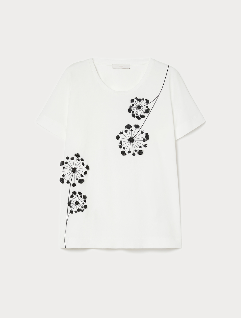 Printed jersey T-shirt - WHITE - Marina Rinaldi