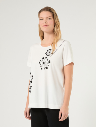 Printed jersey T-shirt - WHITE - Marina Rinaldi - 3