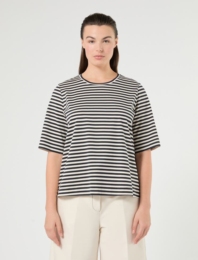 Cotton jersey T-shirt - IVORY - Marina Rinaldi - 3