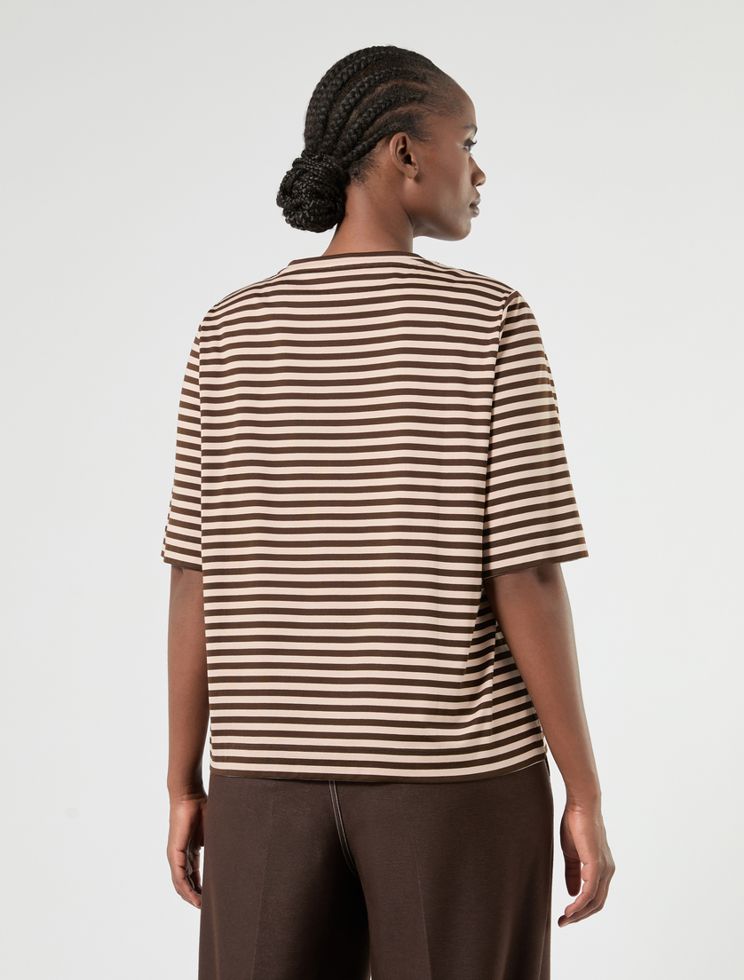 Cotton jersey T-shirt - BROWN - Marina Rinaldi - 4