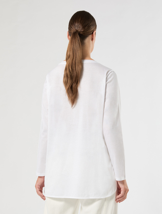 Cotton jersey T-shirt - OPTICAL WHITE - Marina Rinaldi - 4