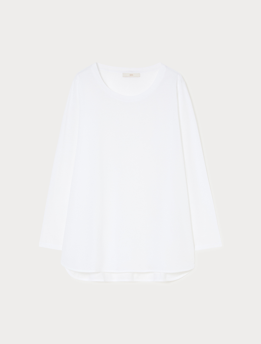 Cotton jersey T-shirt - OPTICAL WHITE - Marina Rinaldi