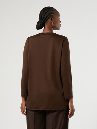 Cotton jersey T-shirt - BROWN - Marina Rinaldi - 4