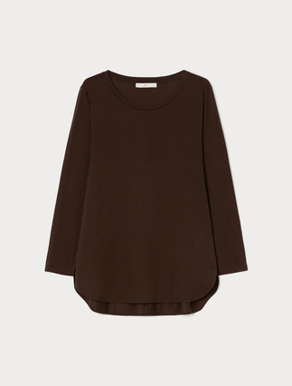 Cotton jersey T-shirt - BROWN - Marina Rinaldi - 1