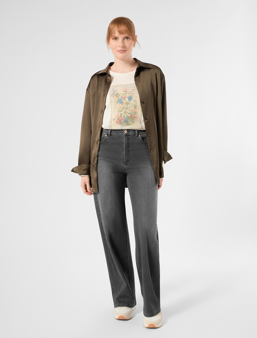 Jersey appliqué T-shirt - Marina Rinaldi