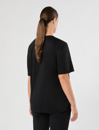 Interlock jersey T-shirt - BLACK - Marina Rinaldi - 4
