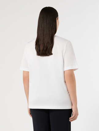 Cotton jersey T-shirt - OPTICAL WHITE - Marina Rinaldi - 4