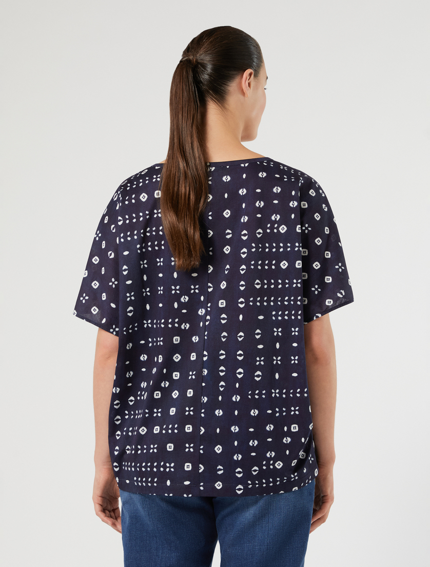 Cotton jersey T-shirt - NAVY - Marina Rinaldi - 4