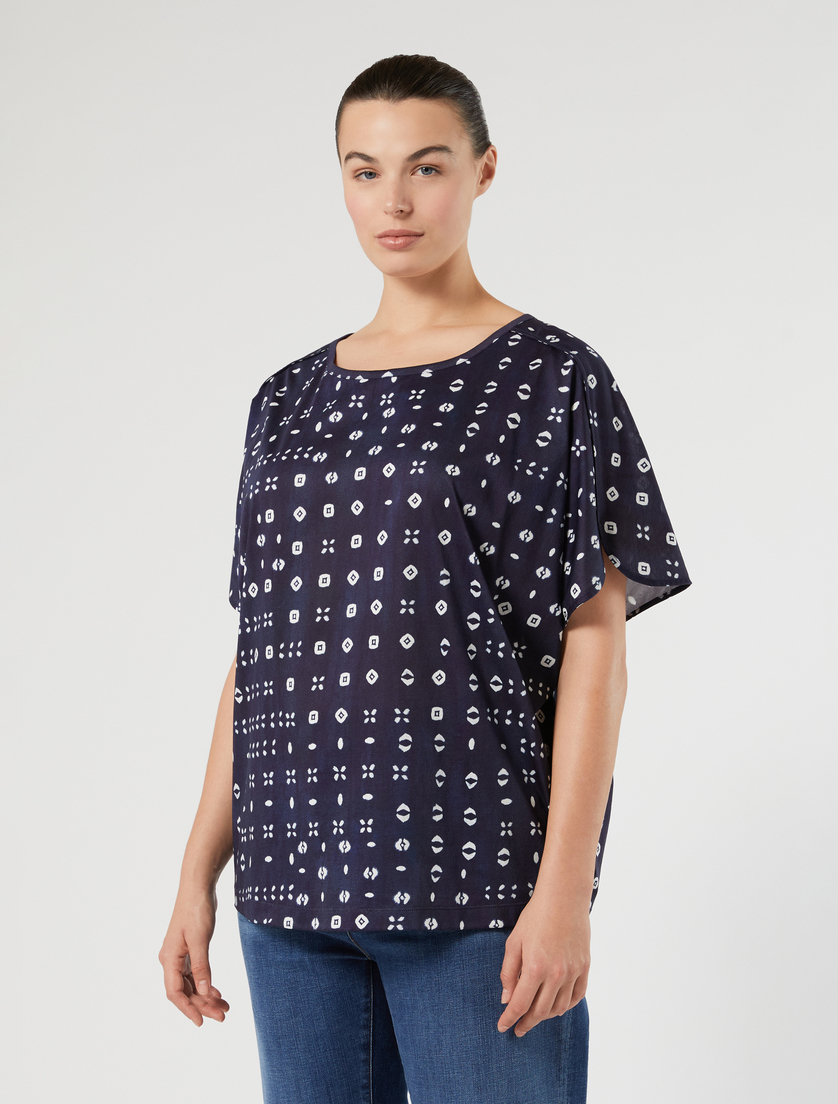 Cotton jersey T-shirt - NAVY - Marina Rinaldi - 3