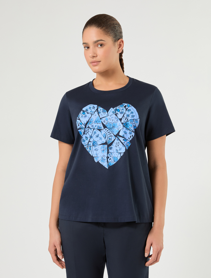 Rhinestone-adorned jersey T-shirt - AVIO - Marina Rinaldi - 3