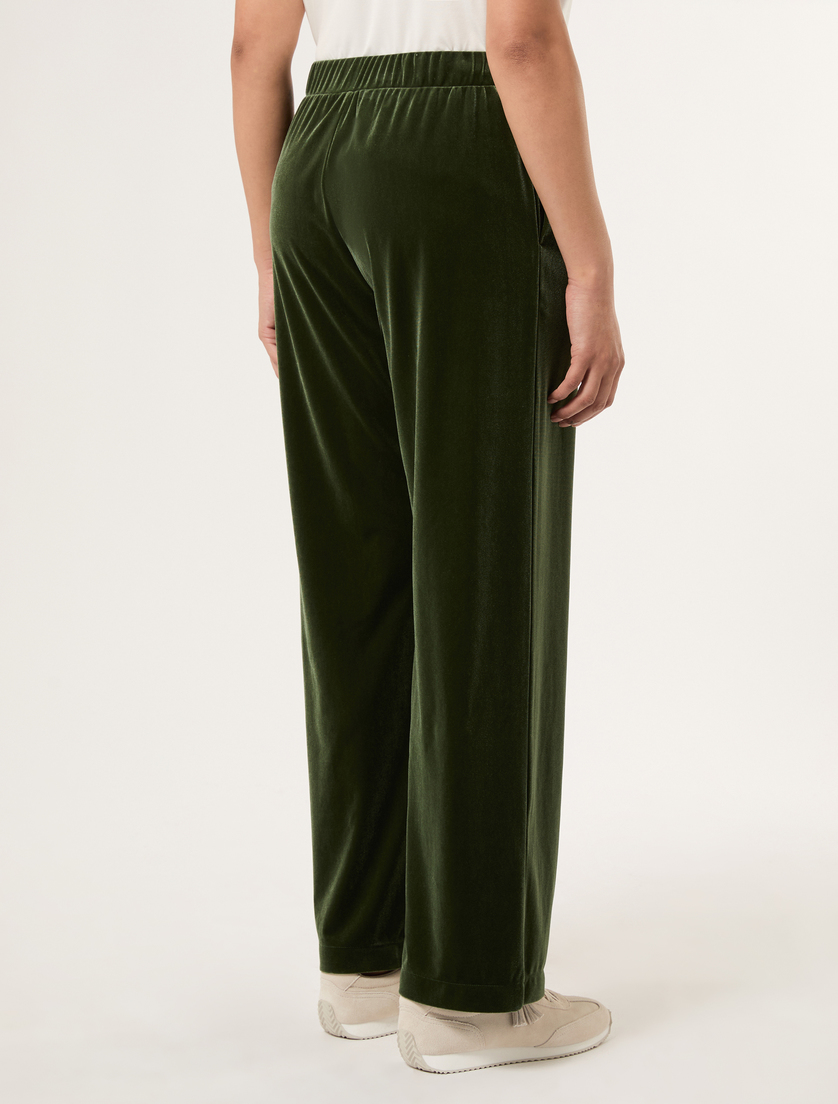 Velvet jersey trousers - GREEN - Marina Rinaldi - 4