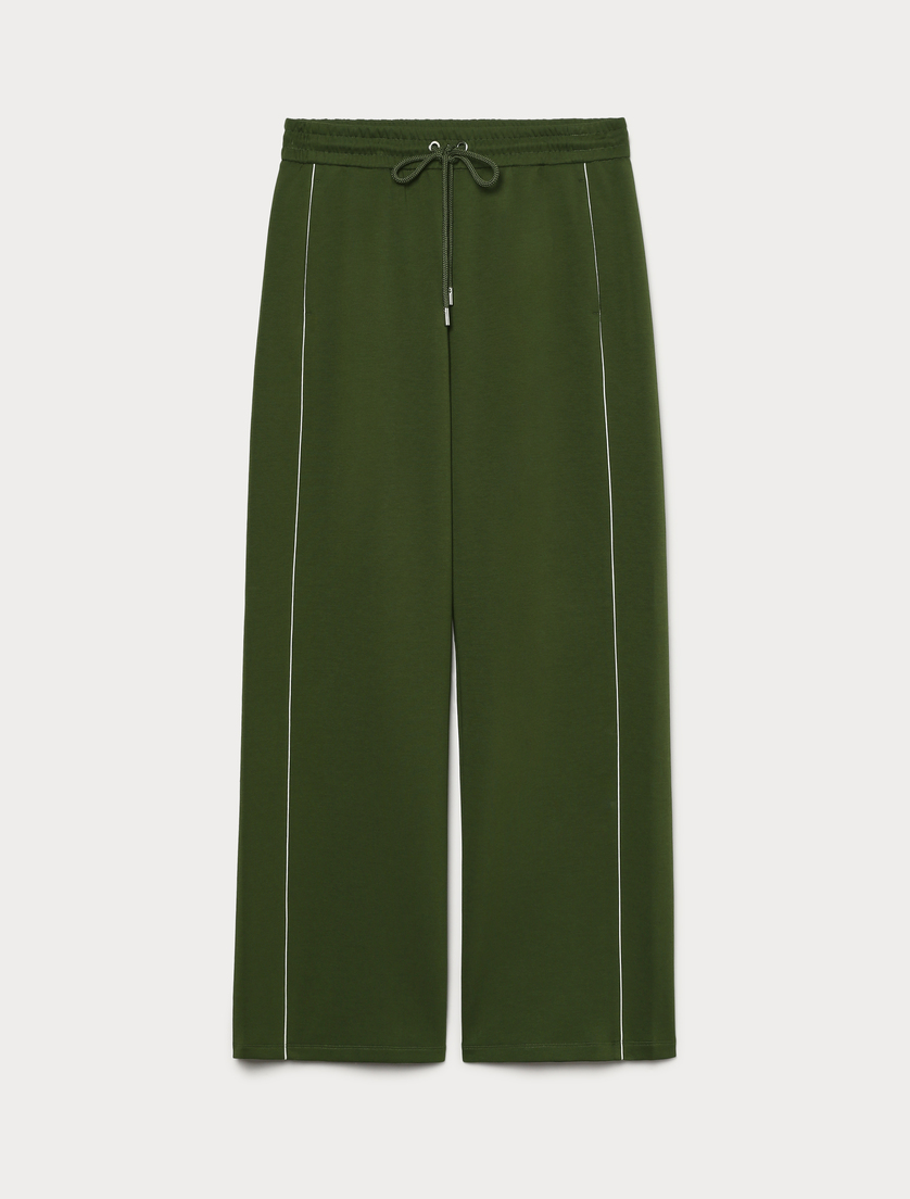 Double jersey trousers - GREEN - Marina Rinaldi