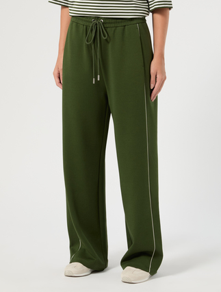 Double jersey trousers - GREEN - Marina Rinaldi - 3