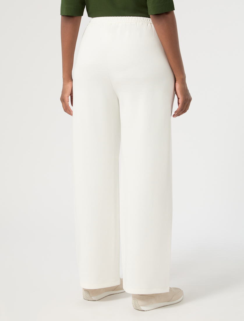 Double jersey trousers - WHITE - Marina Rinaldi - 4