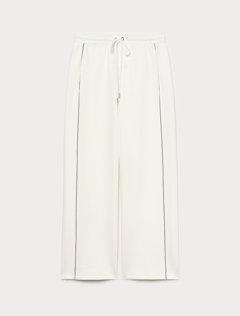 Double jersey trousers - WHITE - Marina Rinaldi