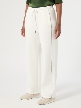 Double jersey trousers - WHITE - Marina Rinaldi - 3