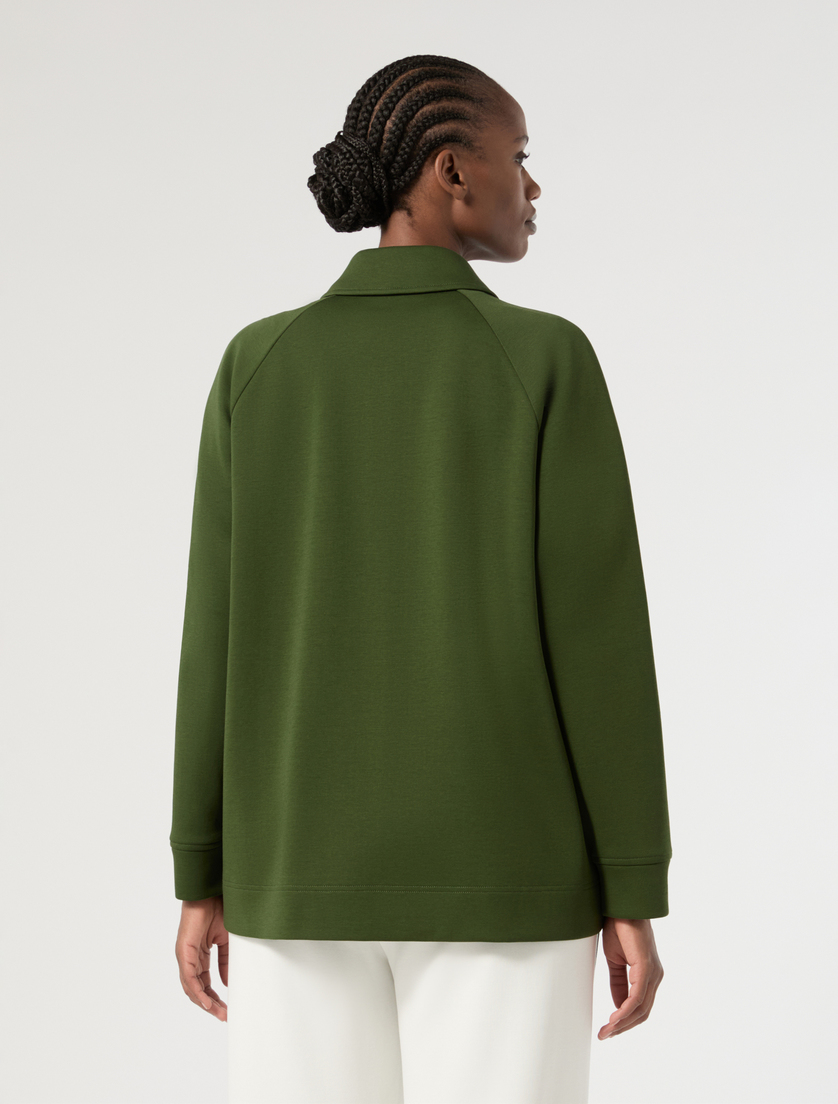 Double jersey jacket - GREEN - Marina Rinaldi - 4