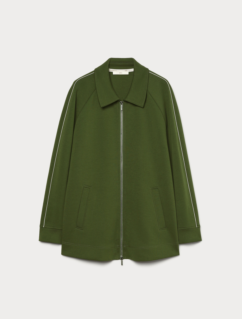 Double jersey jacket - GREEN - Marina Rinaldi