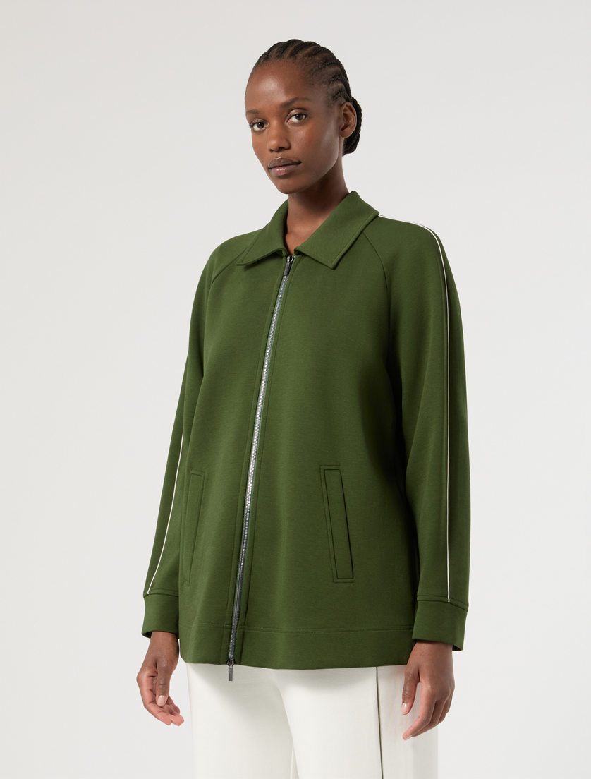 Double jersey jacket - GREEN - Marina Rinaldi - 3