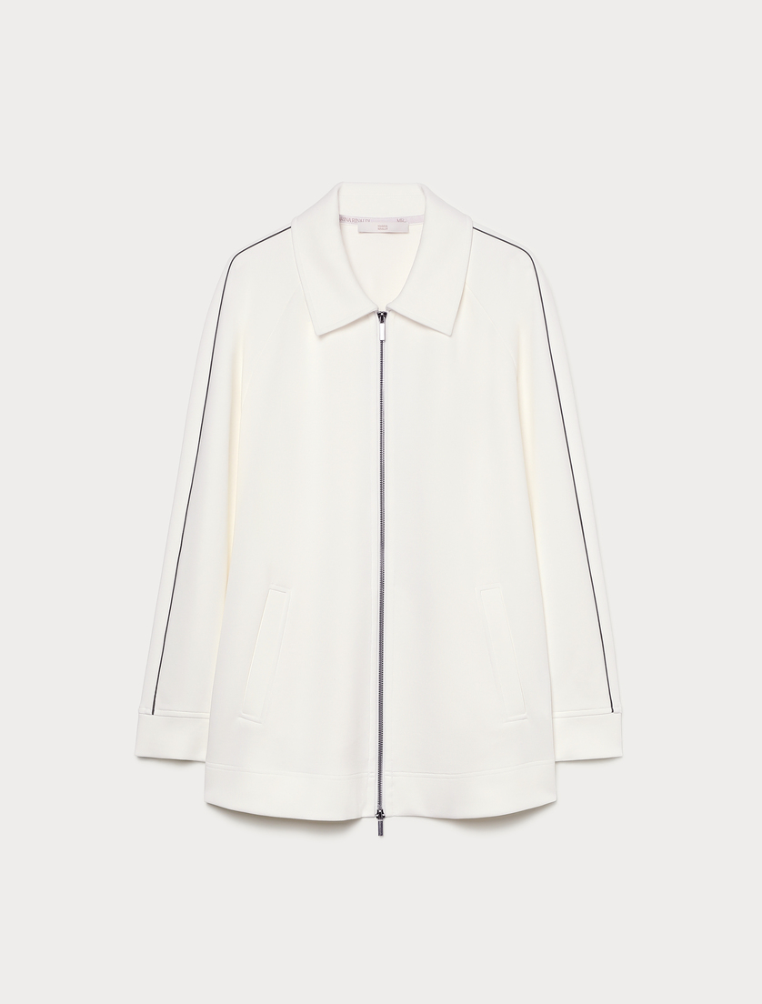 Double jersey jacket - WHITE - Marina Rinaldi