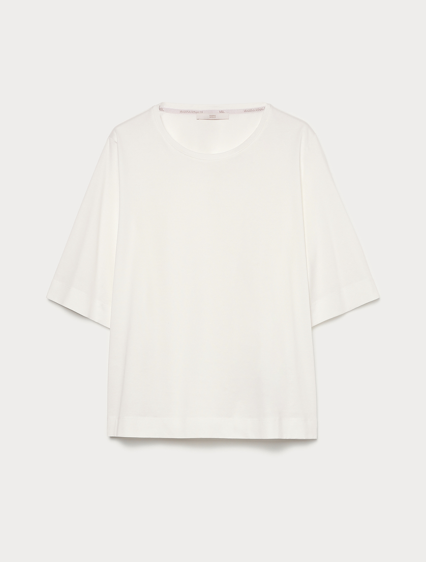 Cotton jersey T-shirt - WHITE - Marina Rinaldi