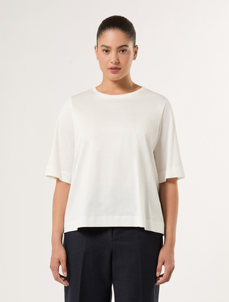 Cotton jersey T-shirt - WHITE - Marina Rinaldi - 3