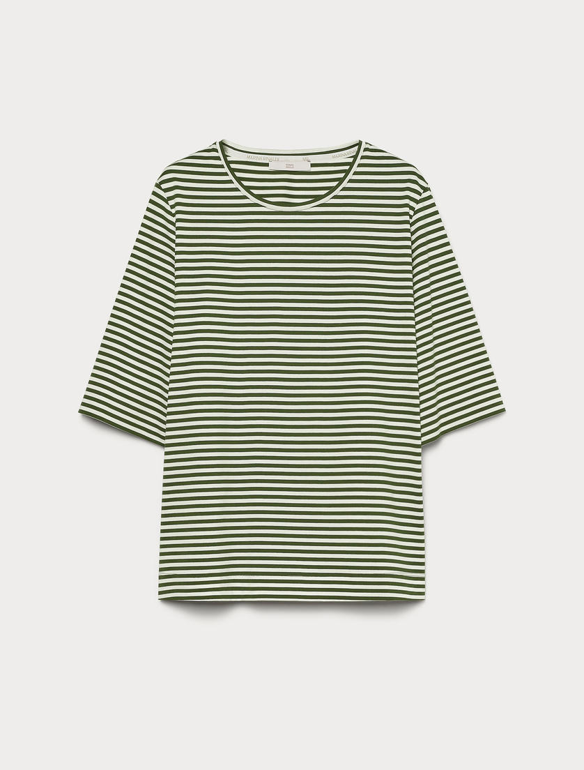 Cotton jersey T-shirt - SAGE GREEN - Marina Rinaldi