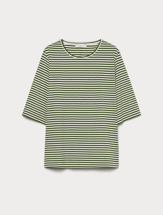 Cotton jersey T-shirt - SAGE GREEN - Marina Rinaldi - 1